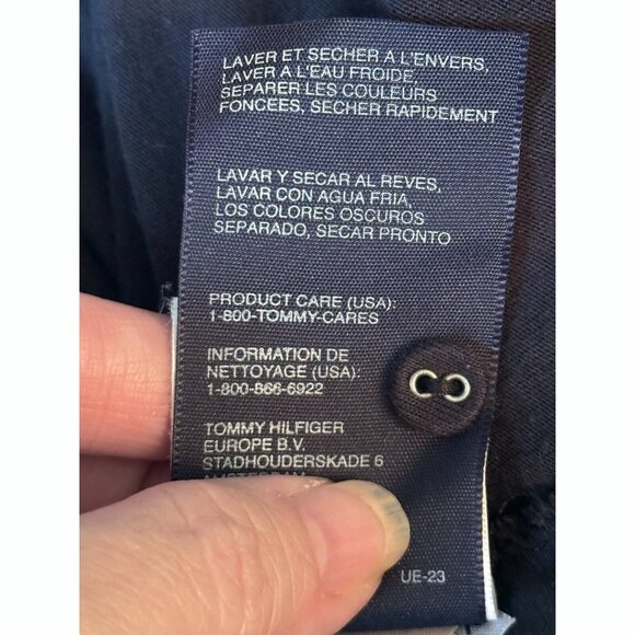 Vtg Tommy Hilfiger Heritage Y2K Dress Small Black Embroidered Preppy 90s Grunge - Picture 7 of 10